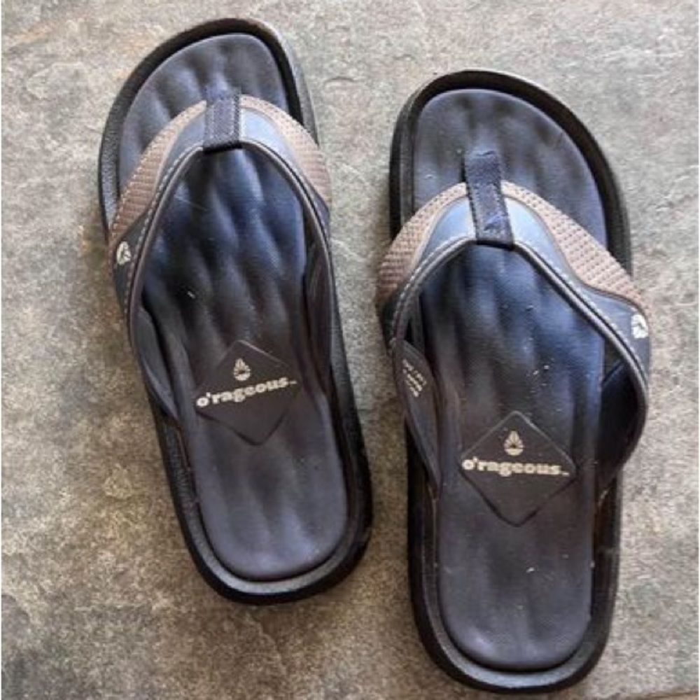 O’graceous Mens brown flip flop sandals size 6
